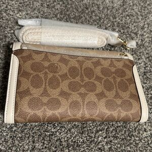 Coach Brown and Cream Crossbody Bag